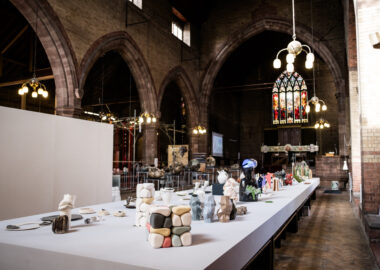 View of the work exhibited in Fresh 2023 at the British Ceramics Biennial.