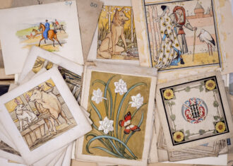 Images of tile designs from SD 1705/MS1814-MS1837, The Minton Archive, Stoke-on-Trent City Archives